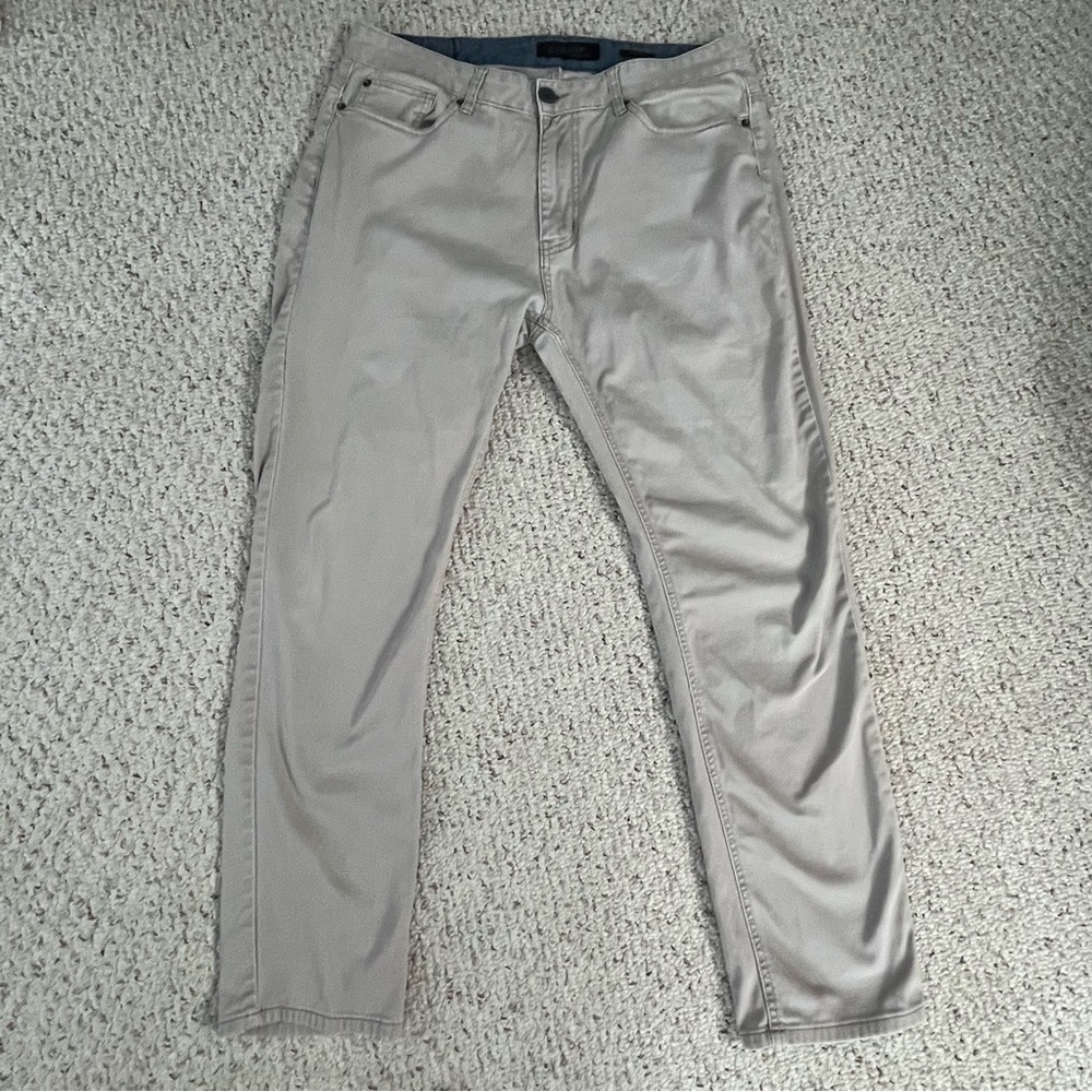 Men's Vintage Genes Slim Straight Khaki Pants Cotton/spandex Blend Size 34x32